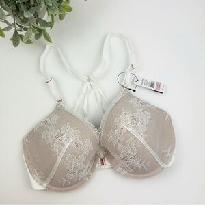 Skarlett Blue Straight Laced Front Close T-Shirt Bra White Size 34D